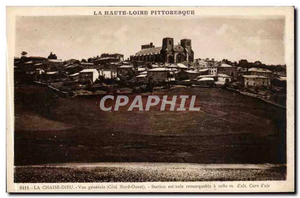 La Chaise-Dieu — Vista geral (Lado Noroeste) — Éditions Idéal, Vichy - Frente