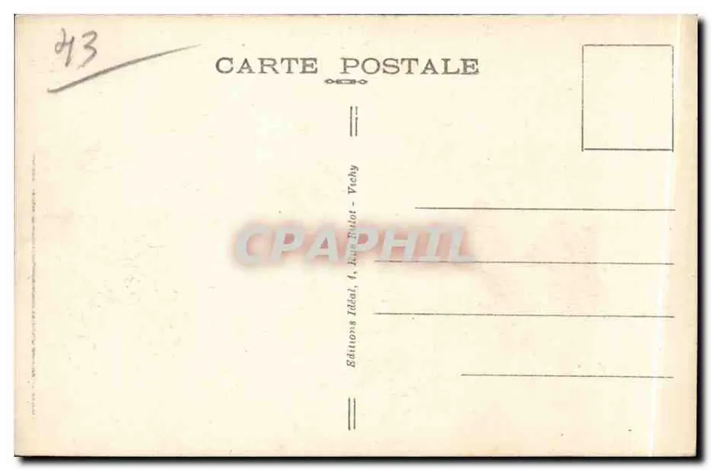 La Chaise-Dieu — Vista geral (Lado Noroeste) — Éditions Idéal, Vichy - Verso
