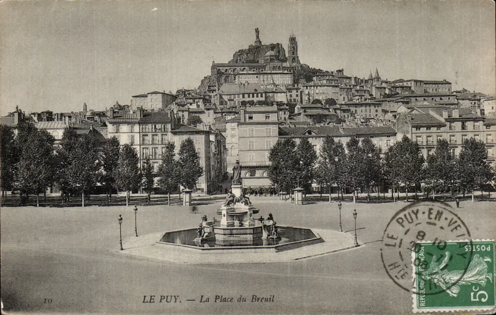 Le Puy — La Place du Brenuil — Editor no identificado, n° de serie 10 - Anverso