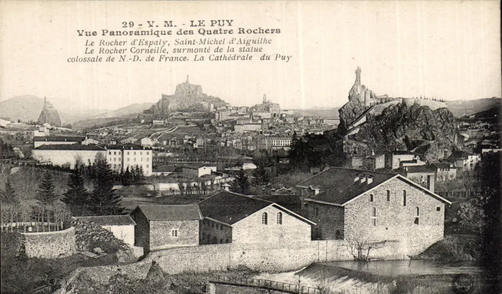 Le Puy - Panoramablick auf die Vier Felsen — V.M. n°29 - Vorderseite