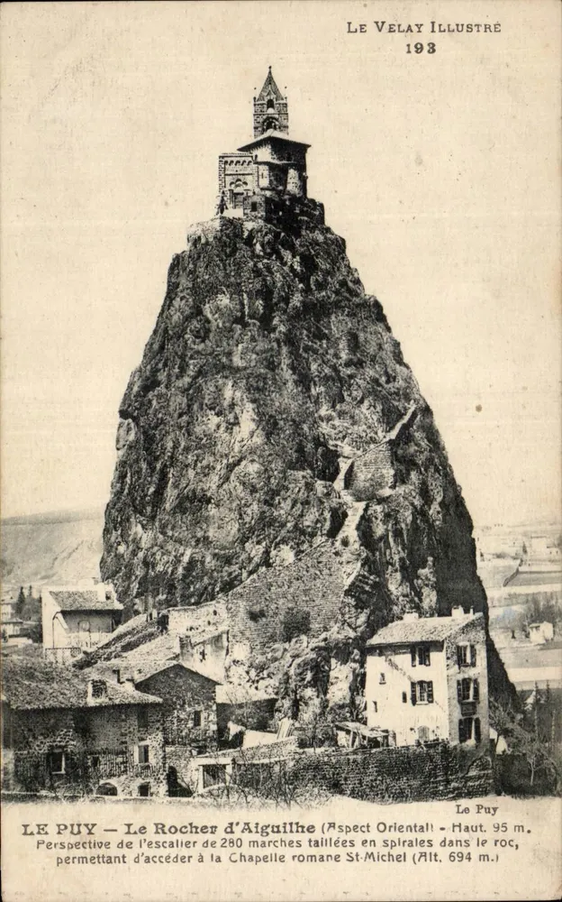Le Puy — Le Rocher d'Aiguilhe — Aspecto Oriental — editor Le Velay Illustré, n° 193 - Frente
