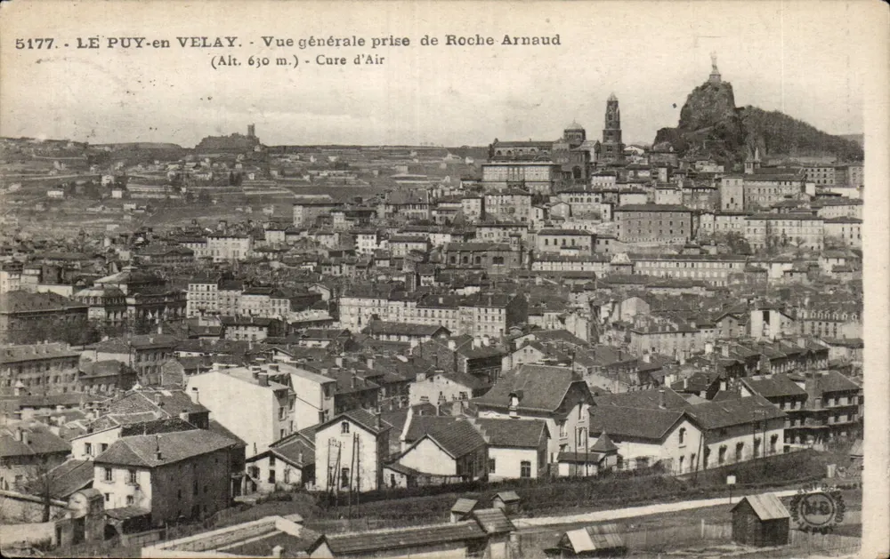 Le Puy-en-Velay — Allgemeiner Blick von Roche Arnaud — H. 630 m. — Verlag: MB - Vorderseite