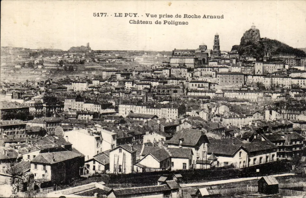 Le Puy - Ansicht von Roche Arnaud - Schloss Polignac - Vorderseite