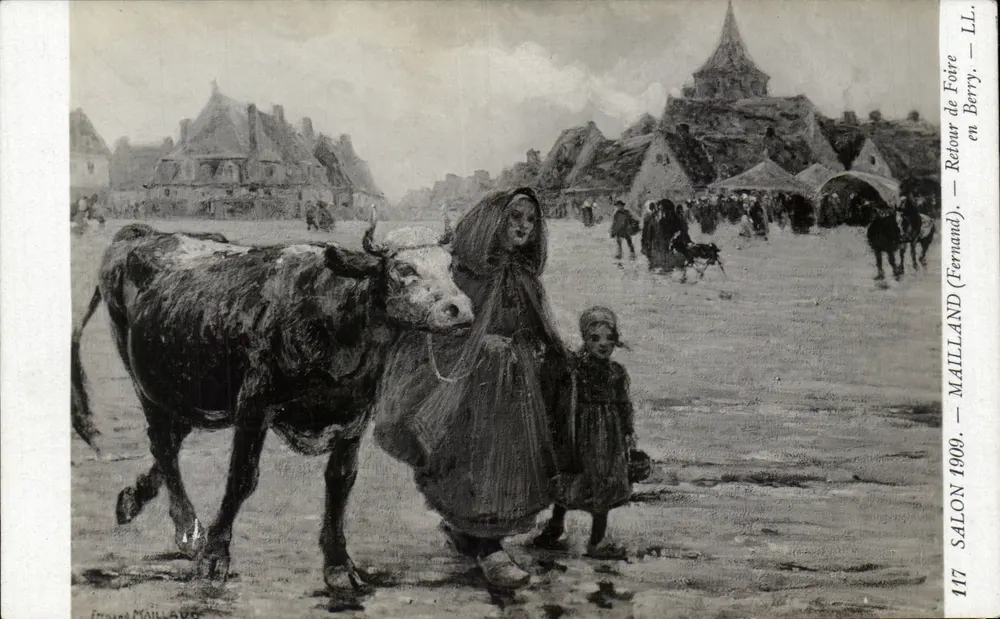 Rückkehr vom Jahrmarkt in Berry — Fernand (Fernand) — Maillard 1909 - Vorderseite