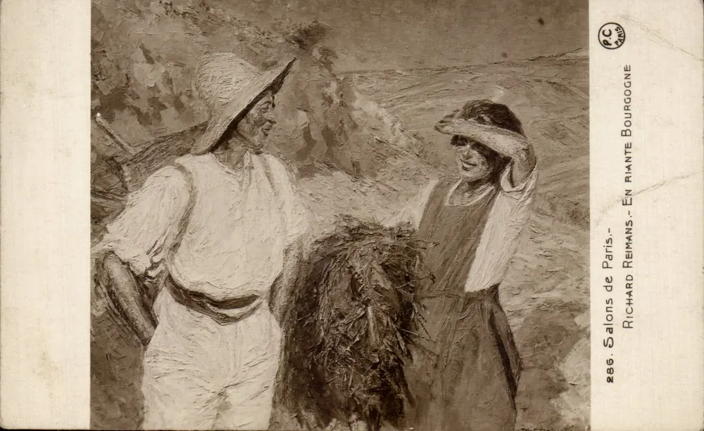 Zwei lachende Bauern — Verlag P.C. Paris, Nr. 286 — Richard Salons de Paris - Vorderseite