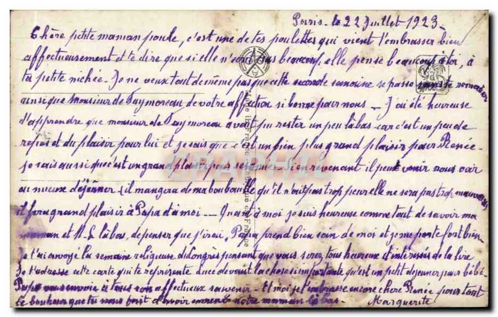 Paris-Salon — Josettes Frühstück — Melle S. Minier, n°4738 - Rückseite