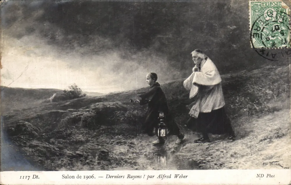 Letzte Strahlen — Salon von 1906 — von Alfred Weber - Vorderseite