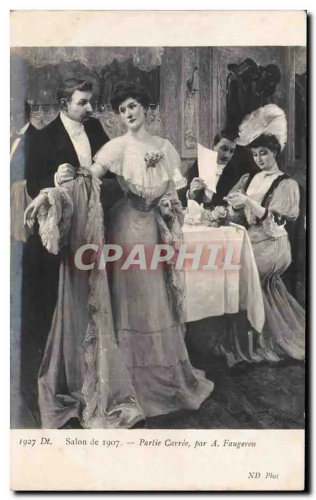Salon von 1907 — Partie Carrée, von A. Faugeron — ND Fotografie - Vorderseite