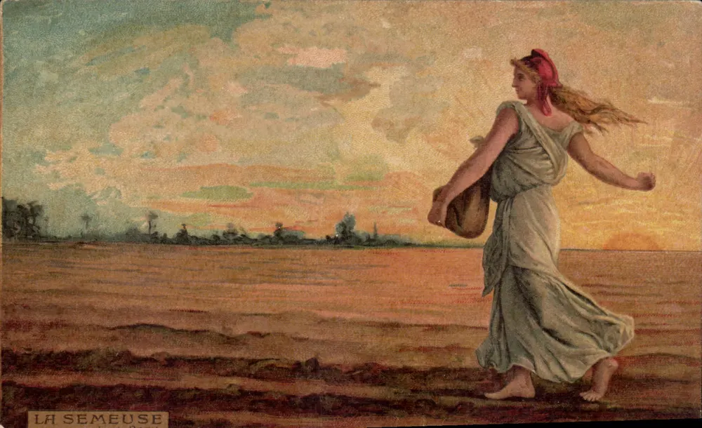 La Semeuse — heruitgave van het werk van Jean-François Millet — K. F. Editeurs, Parijs, Serie 633 - Voorkant