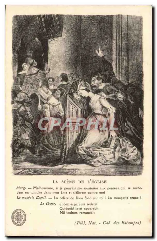 Die Szene der Kirche — TheaterSzene — Cabinet des Estampes - Vorderseite