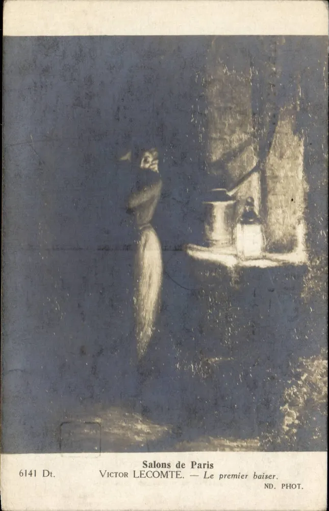 Der erste Kuss — Victor Lecomte — Salons de Paris - Vorderseite