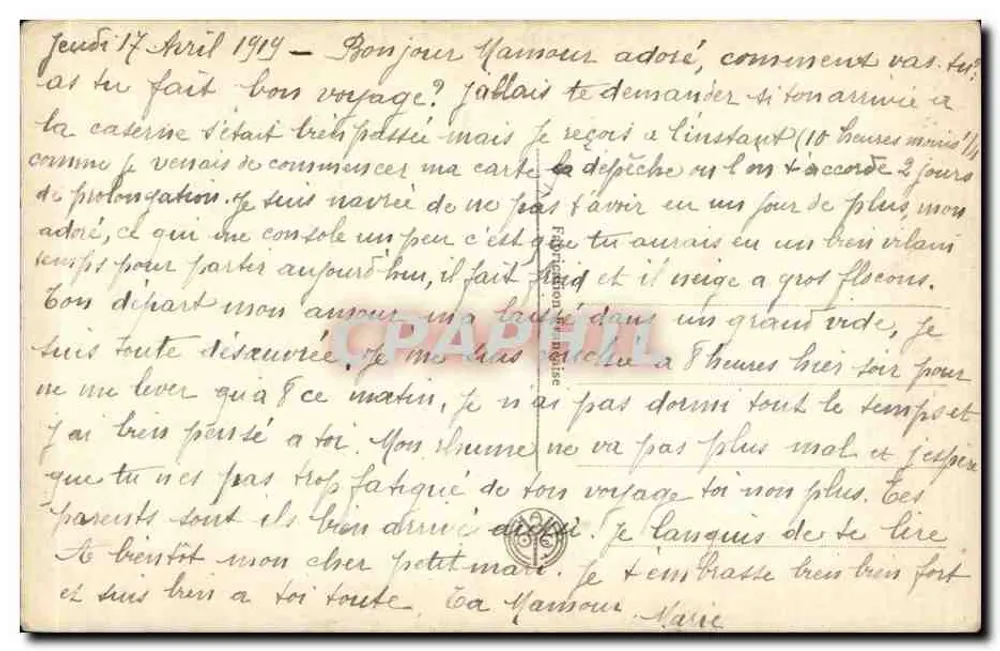 Ein gestohlener Kuss — A. Renault — Paris Salon, n° 3290 - Rückseite