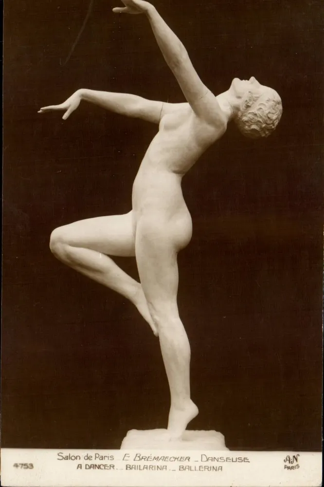 Tänzerin Statue — Paris Salon — E. Brémaecker — n° 4753 - Vorderseite