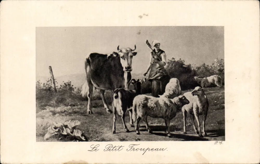 Das kleine Herde — P.B. — V. Lamotte, Blois - Vorderseite