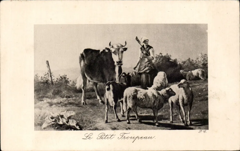 Das kleine Herde — Gravur — P. B. - Vorderseite