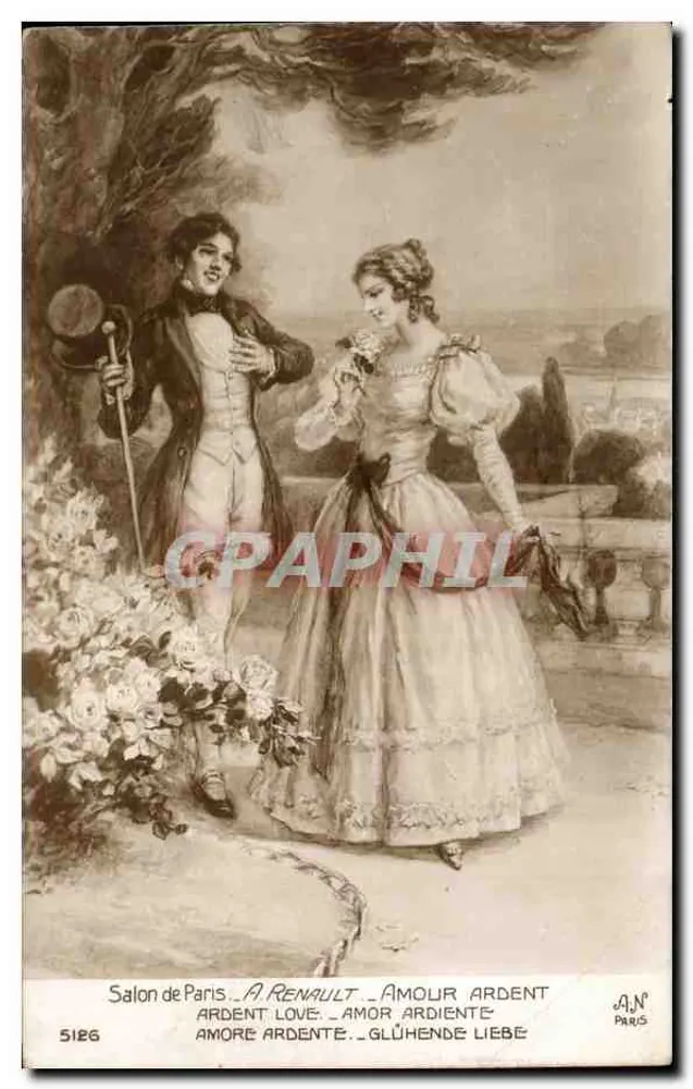 Leidenschaftliche Liebe — Salon von Paris — A. Renault — n° 5126 - Vorderseite