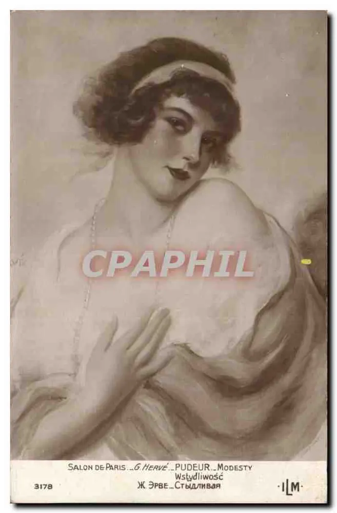 Frau in leichtem Kleid — G. Hervé — Salon de Paris, Nr. 3178 - Vorderseite