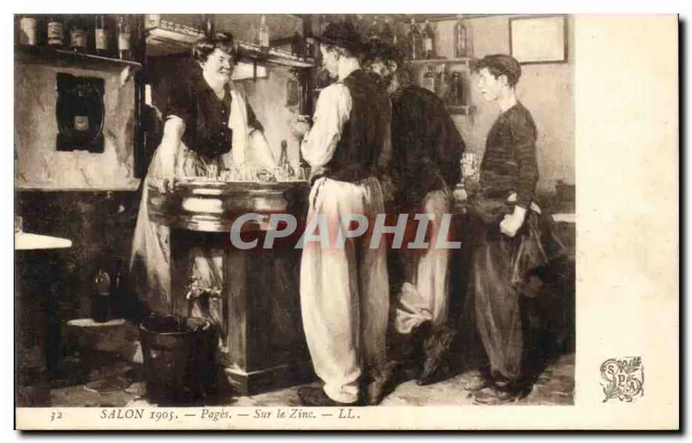 Salon 1905 — Pagès — Hinter dem Tresen — LL. - Vorderseite