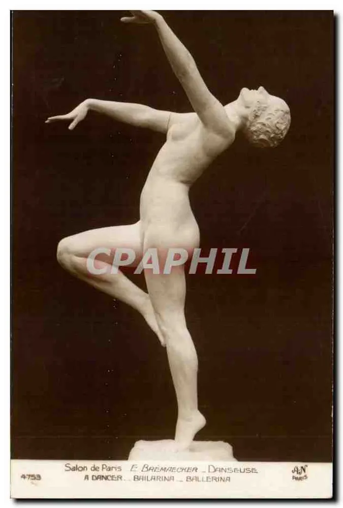 Tänzerinstatue — Salon de Paris — E. Brémacher — n° 4753 - Vorderseite