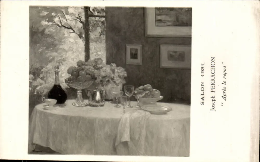 Salon Joseph Perrachon — 'Nach dem Essen' — Salon 1931 - Vorderseite