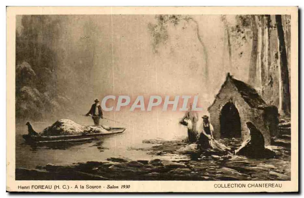 Am Quellwasser — Gemälde von Henri Foreau (H.C.) — Salon 1930 — Sammlung Chantereau - Vorderseite
