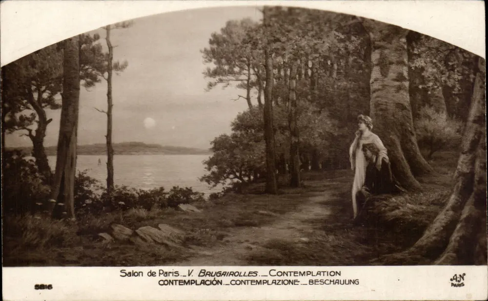 Salon de Paris — V. Brugairolles — Contemplation — Verlag AJN Paris, n° 5816 - Vorderseite