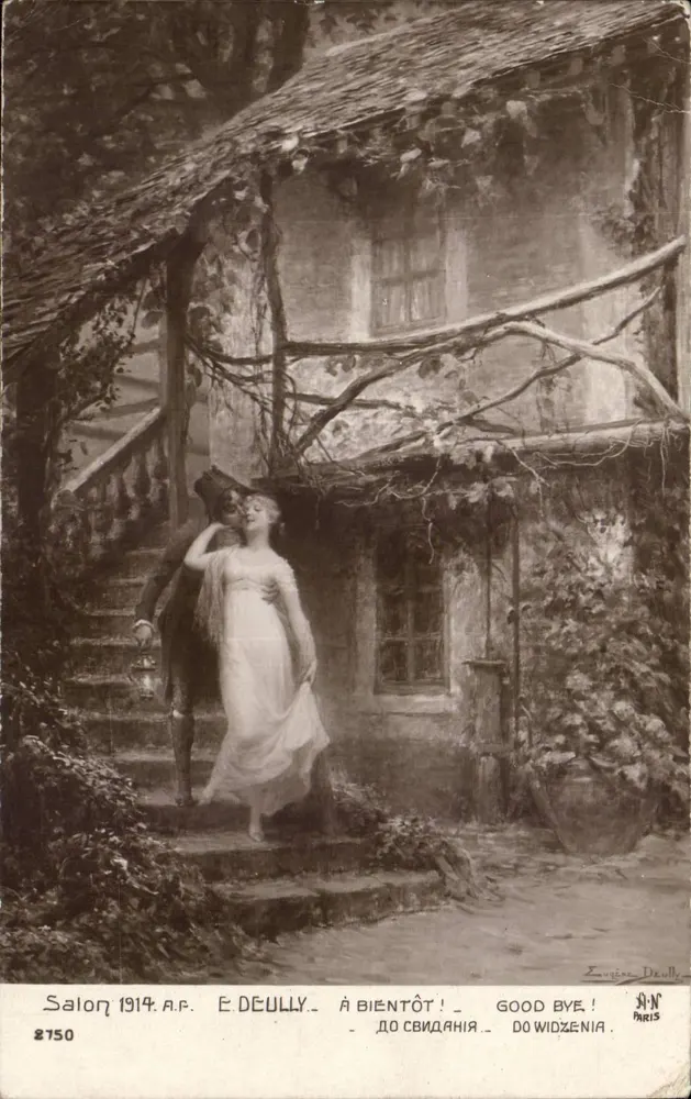 Lebewohl zu Hause — Wohnzimmer 1914 — Eugène Deully — N° 2750 - Vorderseite