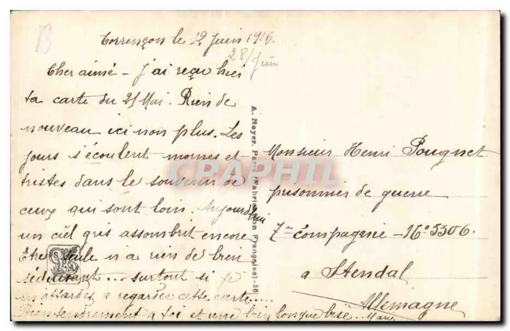 Nocturne — Salon 1919 — A. Matignon — Verlag AX, Nr. 2796 - Rückseite