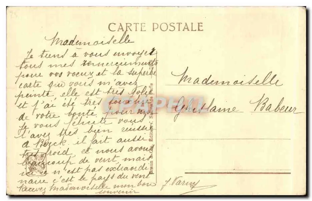 Vanneuse — A. Perret, n° 7478 - Verso