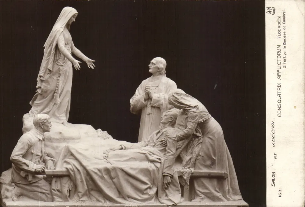 Notre-Dame von Lourdes — Tröstende Statue — Salon Déchichin, Paris - Vorderseite