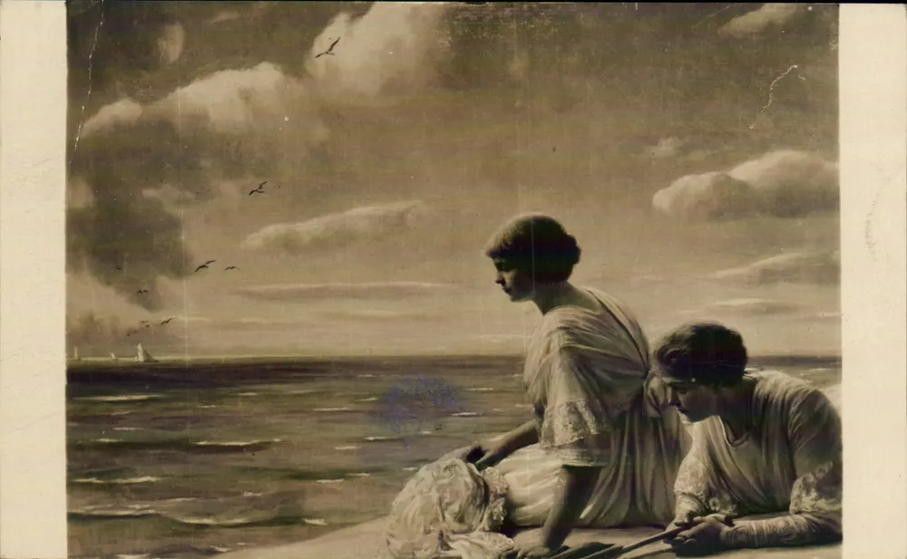 Zwei Frauen am Meer — maritime Szene — Salons de Paris, Jeet L'Empoërs - Vorderseite