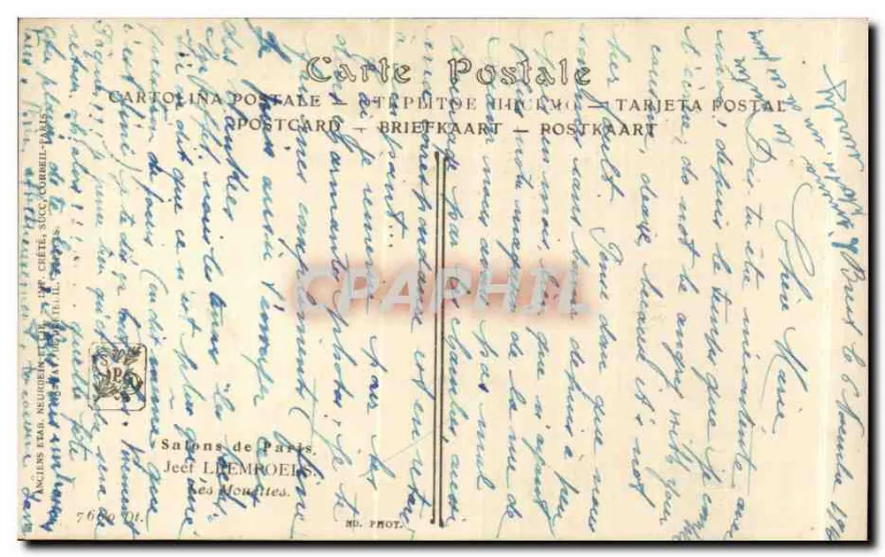 Zwei Frauen am Meer — maritime Szene — Salons de Paris, Jeet L'Empoërs - Rückseite