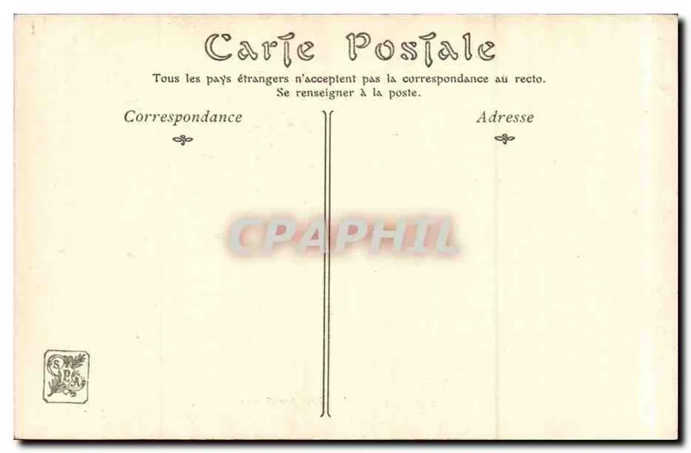 Kleine Mädchen mit Korb — Salon de 1905, L'Écolière, von Pascouau — Ausgabe ND Pau - Rückseite