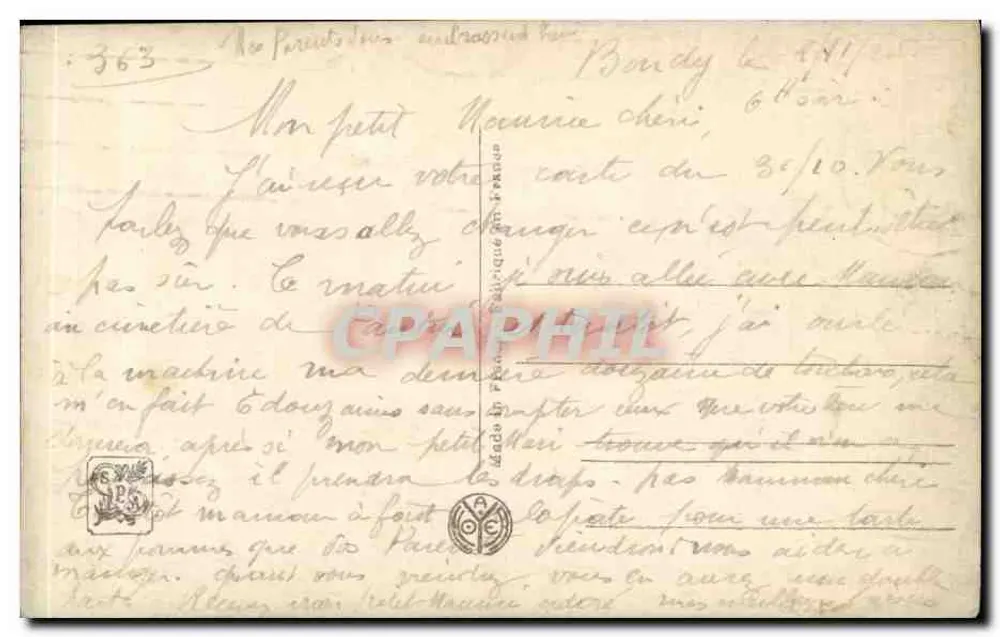 Paris-Salon — Kontemplation — E. Deully, Nr. 5168 - Rückseite