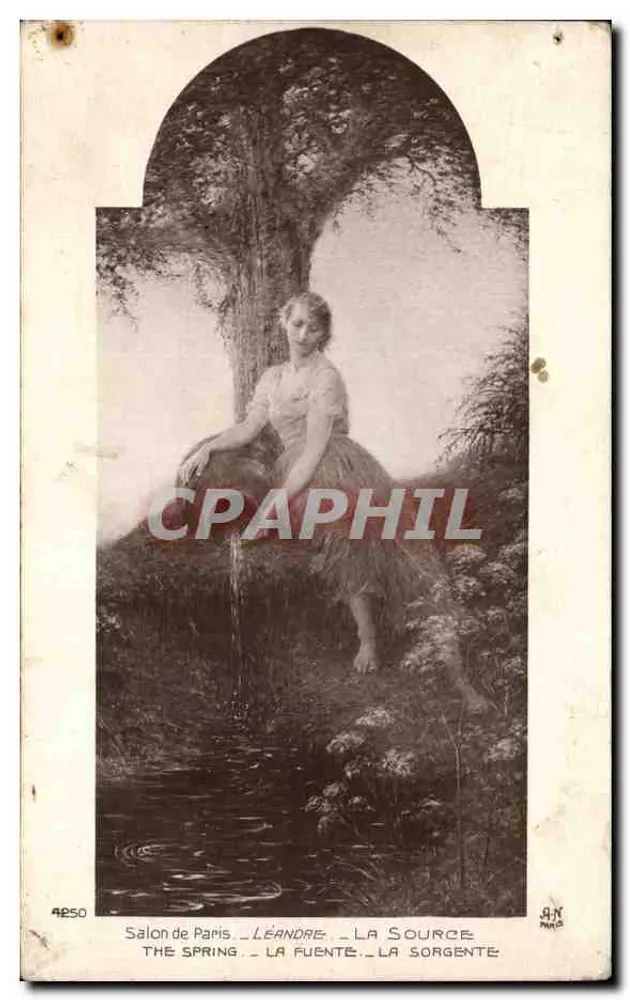 A Fonte — Salon de Paris — Léandre — La Fuente — La Sorgente — A.N. Paris - Frente