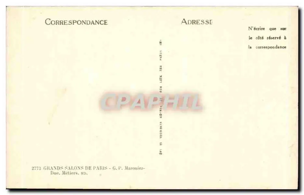 Fischer mit ihren Netzen — Küstenlandschaft — Verlag G. P. Maroniez, Paris - Rückseite