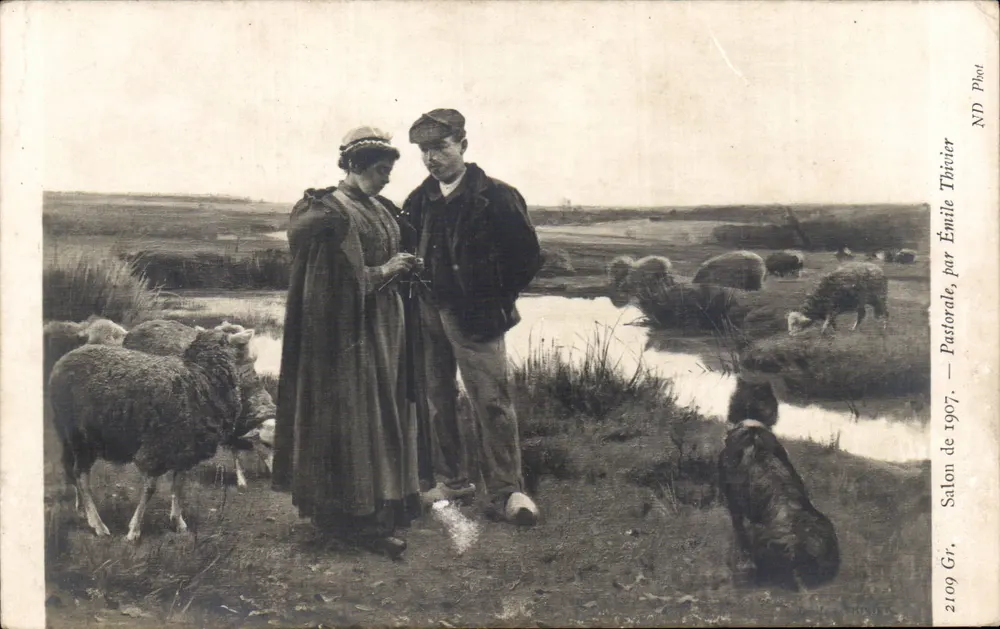 Landschaftsszene — Salon von 1907 — von Émile Thrivier, ND Phot - Vorderseite