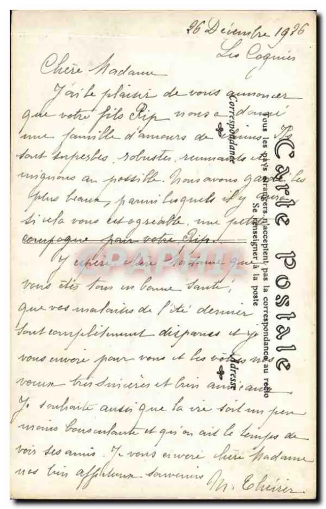 Landschaftsszene — Salon von 1907 — von Émile Thrivier, ND Phot - Rückseite