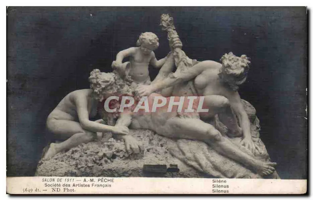 Silenus — Skulptur von A.-M. Pêche — Salon von 1911 — Gesellschaft der französischen Künstler - Vorderseite