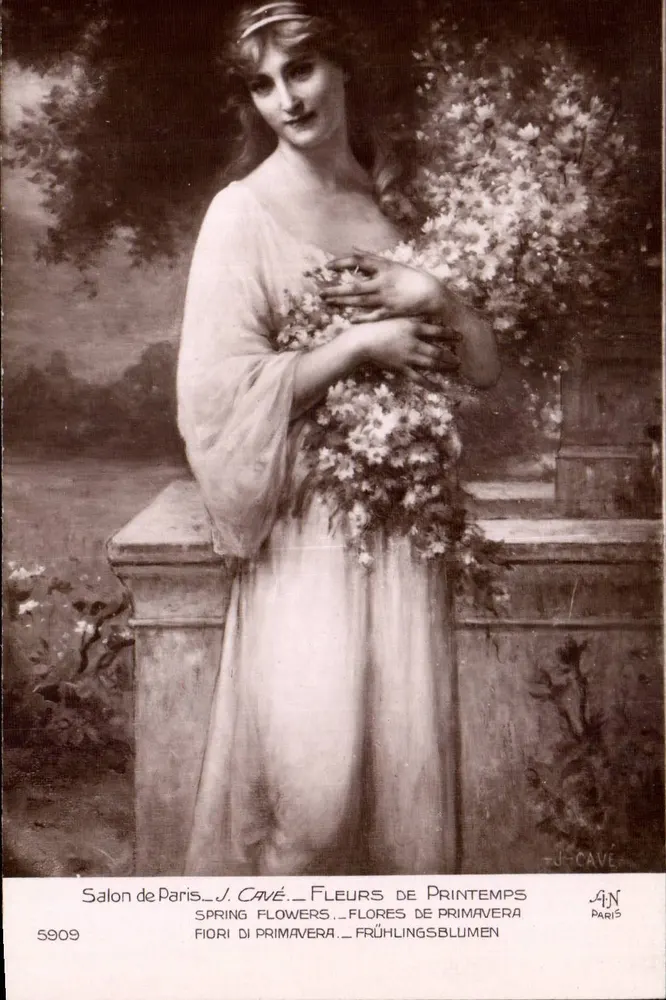 Frühlingsblumen — J. Cavé — Salon von Paris — n° 5909 - Vorderseite