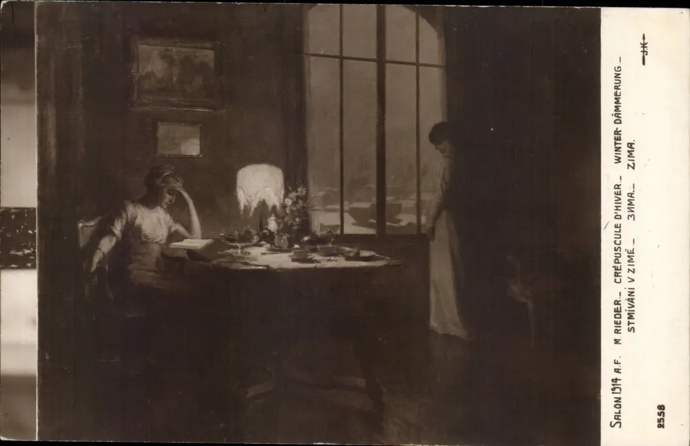 Winterabend — M. Rieder — Salon 1914 — n° 8558 - Vorderseite
