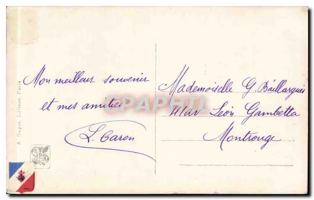 Wohnzimmer — Familienbild — Mme L. Michaud, Paris, n° 2161 - Rückseite
