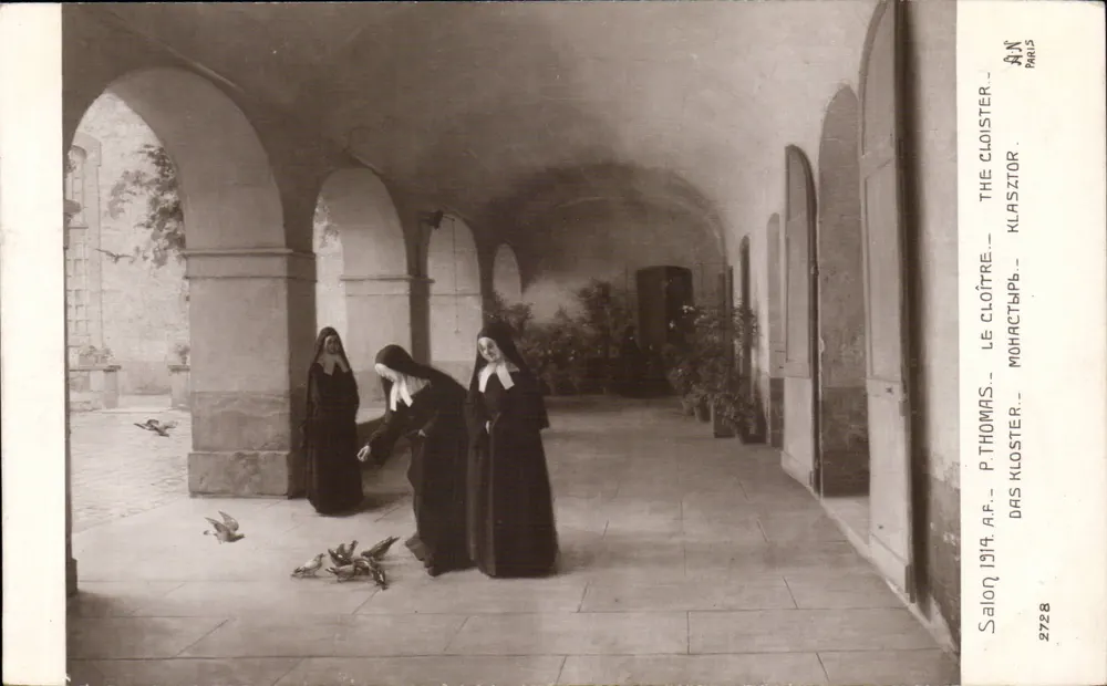 Irmãs em um convento — Salon 1919 — P. Thomas, n° 2728 - Frente