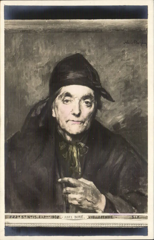 Alte Frau — Ausstellung 1902 — Abel Boyé — S.I.P. Nr. 15 - Vorderseite