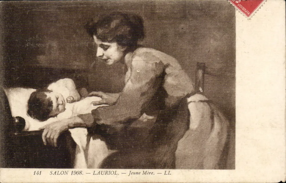 Junge Mutter — Salon 1908 — Lauriol — LL - Vorderseite