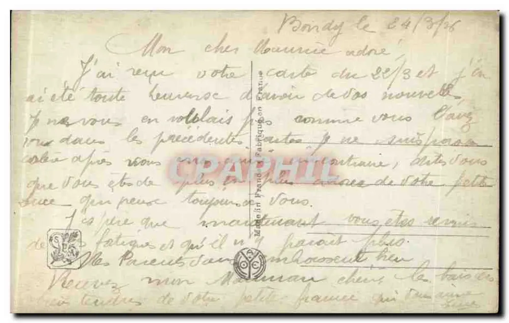 Plaisir d'Amour — A. Renault — Salon de Paris, n° 4079 - Rückseite