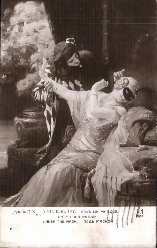 Hinter der Maske — Salon 1913 — D. Etcheverry — A.N. Paris — n° 2117 - Vorderseite