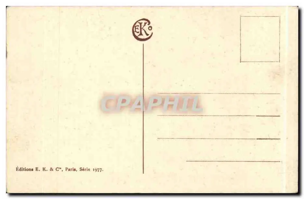 Flusslandschaft mit Popeln — Editions E. K. & C°, Serie 1977 - Rückseite