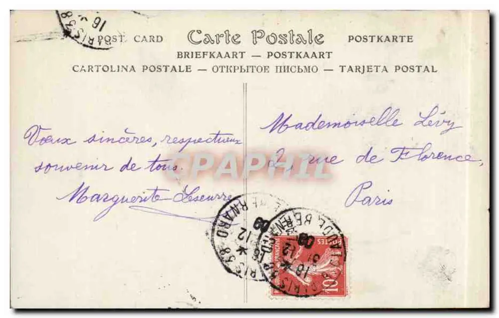 Auf der Straße — Gr 3439 — von Henri Alberti - Rückseite