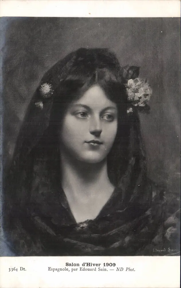 Spanische Dame — Winter-Salon 1909 — Edouard Sain - Vorderseite